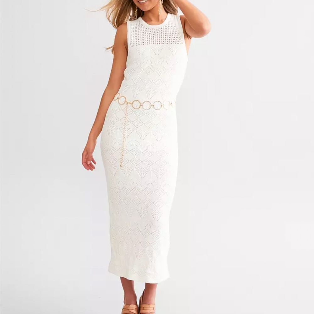 Z Supply Mallorca Crochet Maxi Dress Size Small - Picture 2 of 5